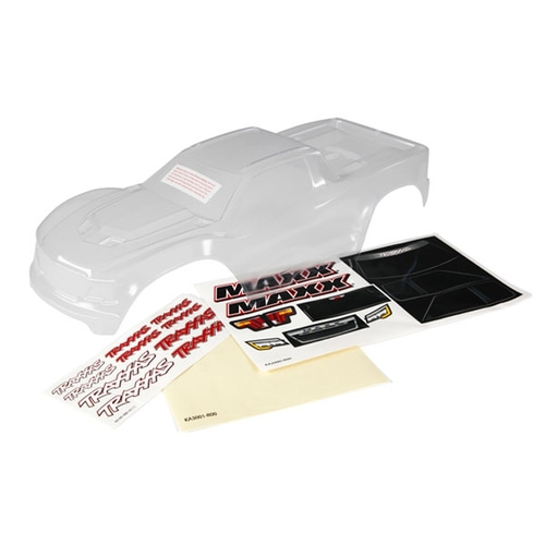 AX8911 Body, Maxx® (clear, untrimmed, requires painting)/ window masks/ decal sheet