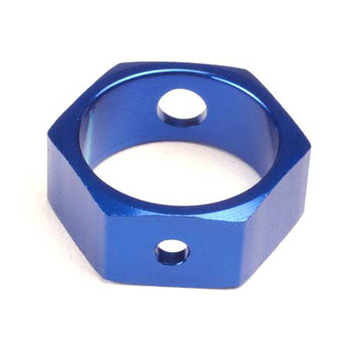 AX4966X Brake adapter hex aluminum (blue) (Use with HD shafts)