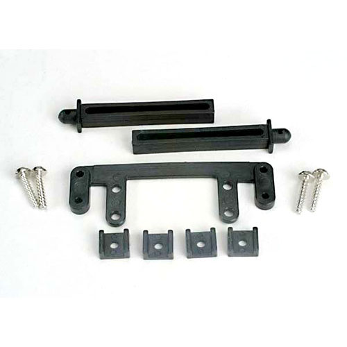 AX4215 Rear body mount base/ rear body mounting posts (2)/rear body mounting clamps (4)/ screws
