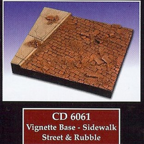 ESCD6061 1/35 비네트용 베이스 - Sidewalk Street &amp; Rubble