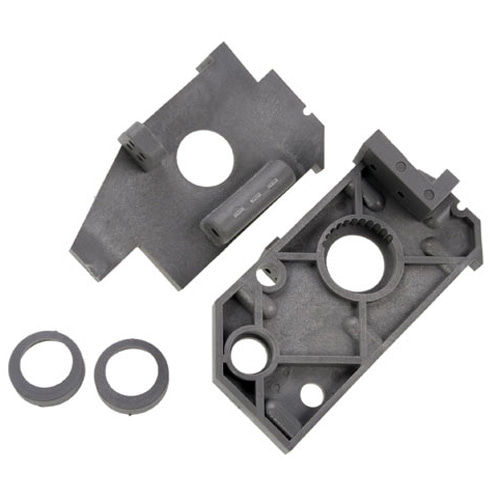 AX4824A Side plates rear (l&amp;r) (grey) / belt tension cams (2) (grey)
