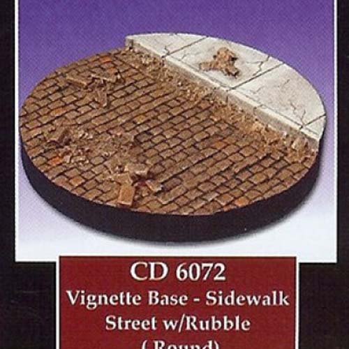 ESCD6072 1/35 비네트용 원형베이스 - Sidewalk Street &amp; Rubble